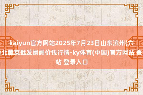 kaiyun官方网站2025年7月23日山东滨州(六街）鲁北蔬菜批发阛阓价钱行情-ky体育(中国)官方网站 登录入口