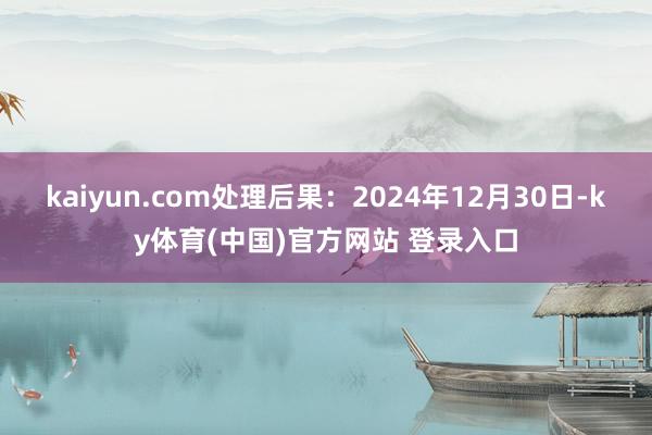 kaiyun.com处理后果：2024年12月30日-ky体育(中国)官方网站 登录入口