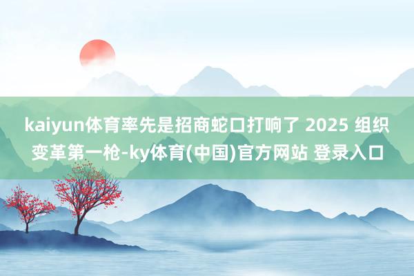 kaiyun体育率先是招商蛇口打响了 2025 组织变革第一枪-ky体育(中国)官方网站 登录入口