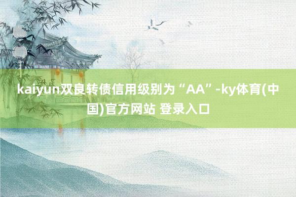 kaiyun双良转债信用级别为“AA”-ky体育(中国)官方网站 登录入口